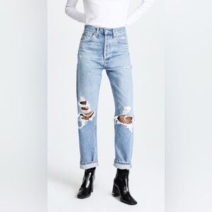 Agolde Distressed 90s Blue Jeans
